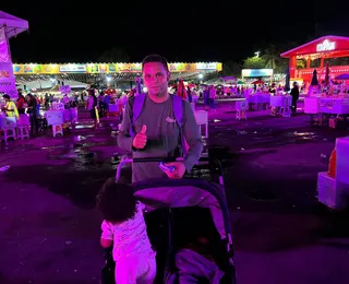 Com os filhos, pai solteiro procura "esquema" no São João do Parque