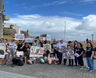 Manifestantes protestam contra exportação animal em Salvador