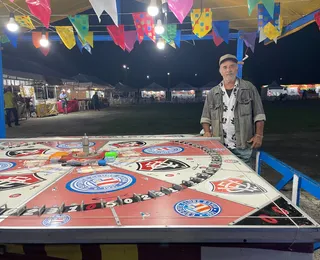 Público aproveita barracas de brincadeiras no Parque de Exposições