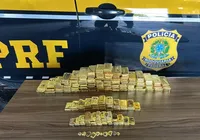 Carro com mais de R$ 60 milhões em ouro é confiscado pela PRF