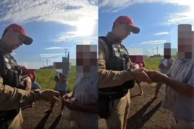 Vídeo: caminhoneiro é preso ao tentar subornar policiais com R$ 70 - Imagem