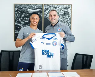 Bahia anuncia renovação do atacante Tiago, promessa da base