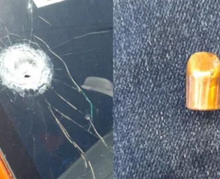 Bala perdida atinge carro de narrador esportivo na Avenida Paralela