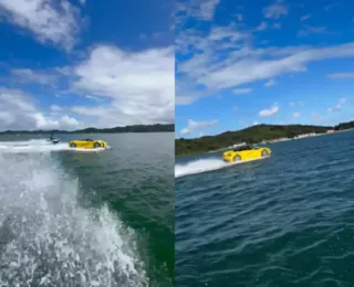 Jet-ski Lamborghini vira sensação em Salvador e surpreende