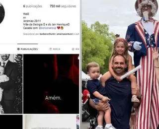 Mulher de Eduardo Bolsonaro adota tom religioso após tarifaço de Trump