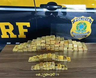 Carro com mais de R$ 60 milhões em ouro é confiscado pela PRF