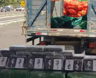 Motorista é preso com 500kg de cocaína em caminhão de cebolas na Bahia