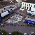 Cinema inflável chega a Santo Amaro com sessões gratuitas; confira imagem