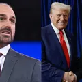 Eduardo Bolsonaro reage a encontro entre Lula e Trump; veja imagem