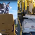Torcedores do Bahia 'surfam' em ônibus e prefeitura promete resposta dura imagem
