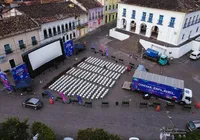 Cinema inflável chega a Santo Amaro com sessões gratuitas; confira imagem