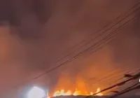 Incêndio atinge vegetação na Avenida Paralela; assista imagem