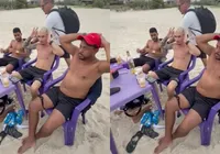 Vídeo: líder do Comando Vermelho é preso bebendo whisky na praia
