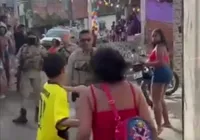 PM dá tapa em rosto de mulher durante festa infantil em Salvador; assista imagem