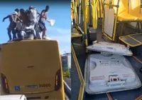 Torcedores do Bahia 'surfam' em ônibus e prefeitura promete resposta dura imagem