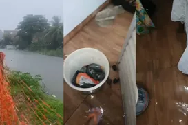 Água da chuva invade casas em Lauro de Freitas e desespera moradores - Imagem