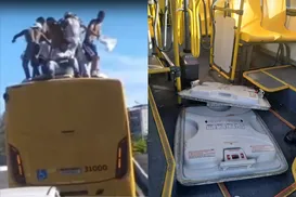 Torcedores do Bahia 'surfam' em ônibus e prefeitura promete resposta dura - Imagem