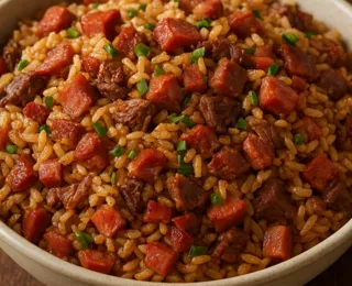 Arroz carreteiro na pressão: receita em 20 minutos é perfeita para o domingo