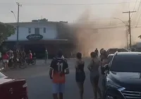 Explosão deixa pizzaria destruída em município baiano; vídeo imagem