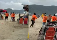 Vídeo: barraqueiros agridem banhista em praia de cidade famosa