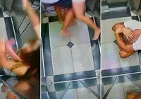 Vídeo: homem agride mulher e é suspeito de jogá-la do décimo andar
