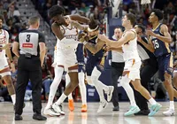 Vídeo: partida de basquete vira "ringue de boxe” após desentendimento imagem