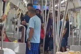 Homem saca arma de fogo durante briga no metrô de Salvador; veja - Imagem
