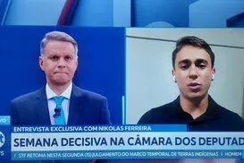 Nikolas toma invertida de apresentador na estreia do SBT News - Imagem