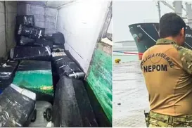 R$ 250 milhões em cocaína: brasileiros são presos com droga em barco - Imagem