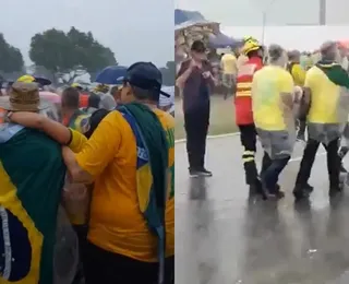 Raio causa pânico e deixa feridos em ato de Nikolas Ferreira