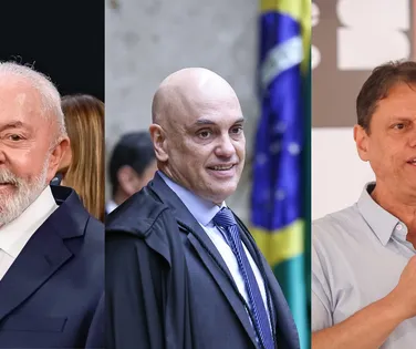 Lula, Alexandre de Moraes  e Tarcísio surgem juntos após prisão de Bolsonaro - Imagem