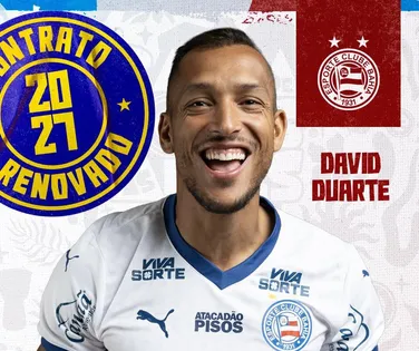 Xerifão fica! Bahia anuncia renovação com zagueiro David Duarte - Imagem