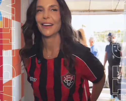 "Respeita": Ivete chega a show em Salvador com camisa do Vitória - Imagem