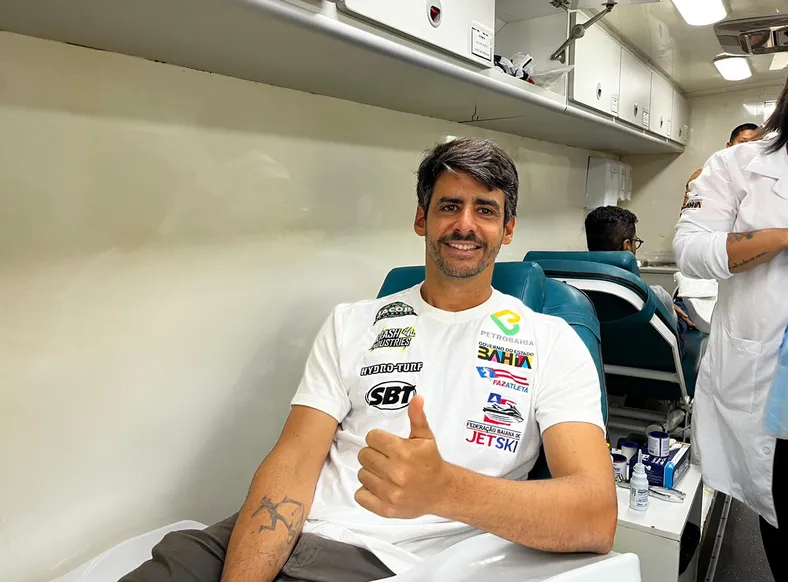 Campeão mundial convoca atletas para doação de sangue na Hemoba - Imagem