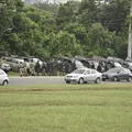 Protesto de motoristas por aplicativo mobiliza PM e complica o CAB imagem