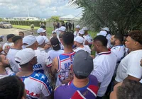 Bamor faz protesto no CT do Bahia para cobrar diretoria e jogadores imagem