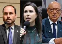 Carlos Bolsonaro e Carol de Toni ameaçam deixar Amin fora do Senado imagem