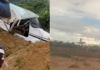 Irmão de deputado fica ferido após avião fazer pouso forçado na Bahia