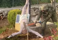 Israel investiga soldado que vandalizou estátua de Jesus no Líbano imagem