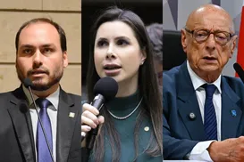 Carlos Bolsonaro e Carol de Toni ameaçam deixar Amin fora do Senado - Imagem
