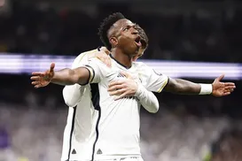 Com dois gols de Vini Jr, Real Madrid vence e adia título do Barcelona - Imagem