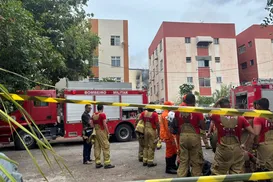 Possível desabamento e 16 feridos: veja detalhes do incêndio no Stiep - Imagem