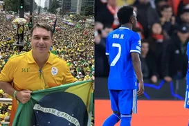 Flávio Bolsonaro manda recado a Vini Jr: "Não podemos nos calar" - Imagem