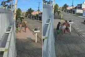 Homem é preso por agredir mãe e filho com autismo; veja vídeo da ação - Imagem