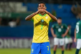 Com hat-trick de joia do Bahia, Seleção goleia a Bolívia no Sul-Americano Sub-17 - Imagem