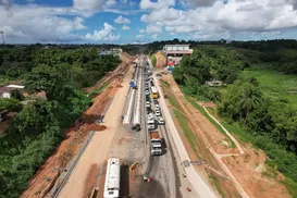 VLT de Salvador: obras fecham ruas e mudam trânsito na Estrada do Derba - Imagem