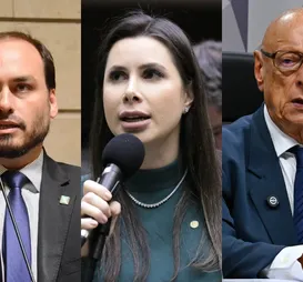 Carlos Bolsonaro e Carol de Toni ameaçam deixar Amin fora do Senado - Imagem