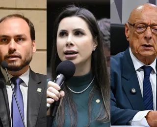 Carlos Bolsonaro e Carol de Toni ameaçam deixar Amin fora do Senado