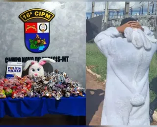 Coelhinho da Páscoa do CV é preso atraindo crianças com doces