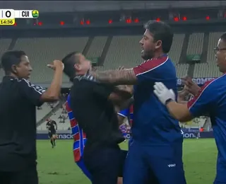 Ex-Vitória, Thiago Carpini briga com outro técnico em jogo da Série B